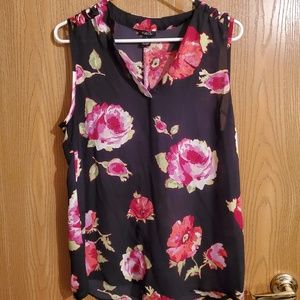 Rue 21 Black Floral Blouse